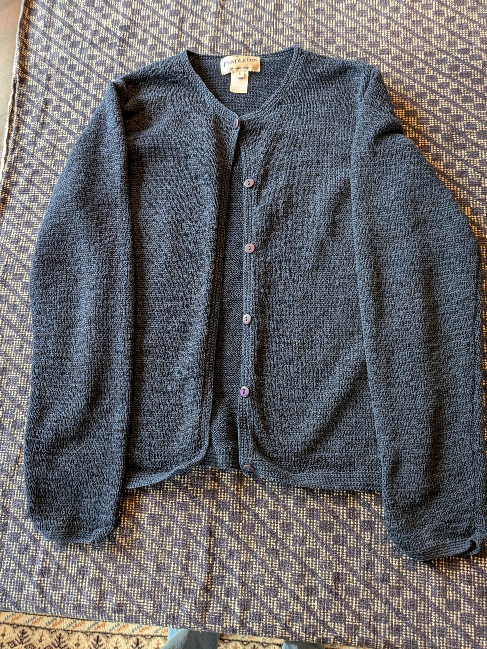 Pendleton Men's Navy Button-Front Cardigan Sweater